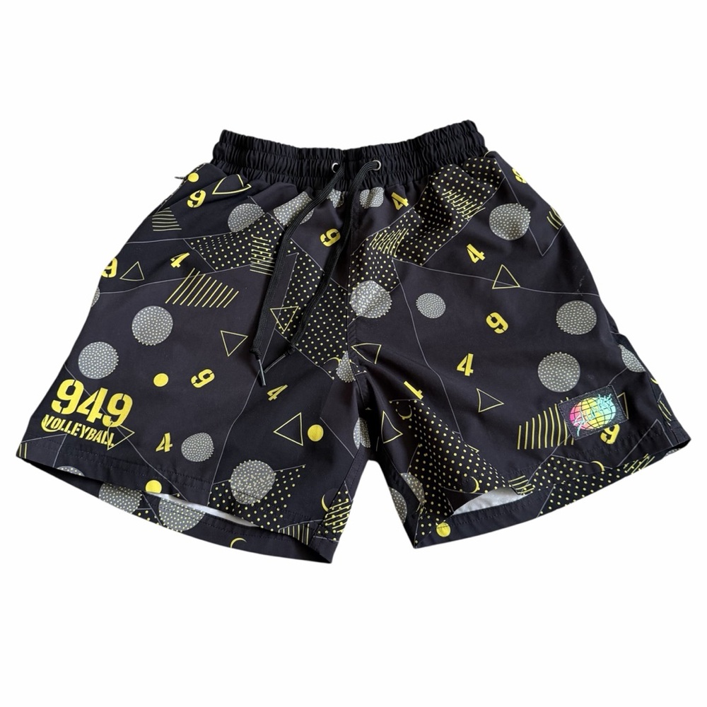 Slunks Men’s 949 Volleyball Club Athletic Lined Shorts Sz XS Geometry 24 Limited